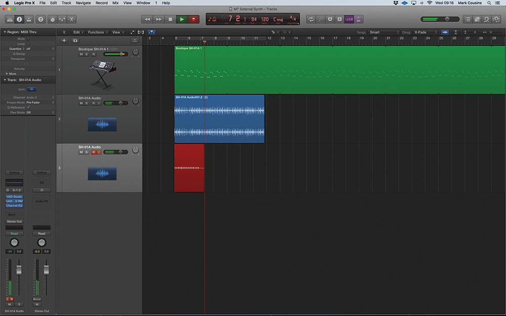 logic x pro creating a software instrument