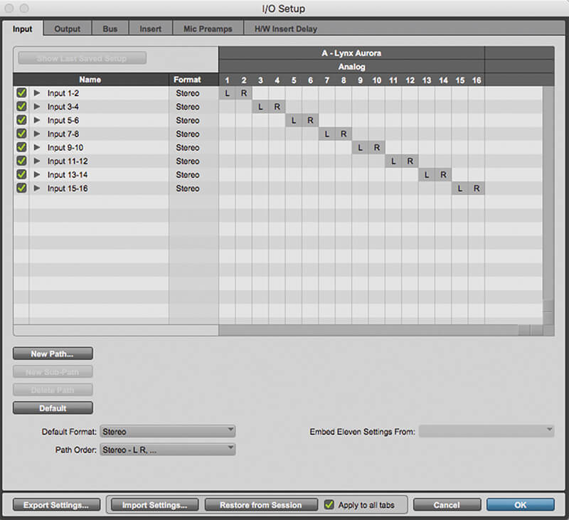 Working with the I/O window in Pro Tools - Step 3