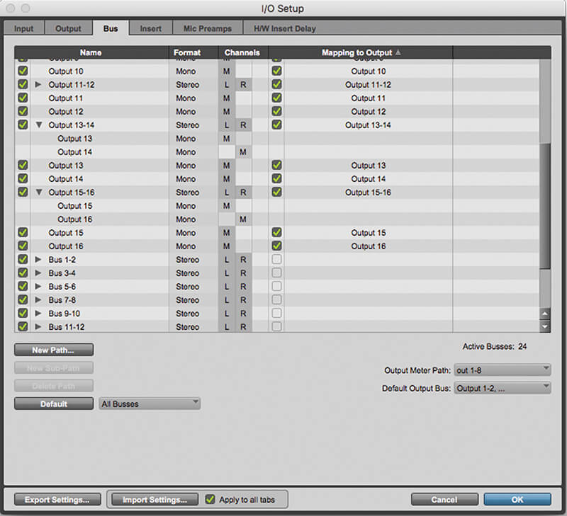 Working with the I/O window in Pro Tools - Step 6