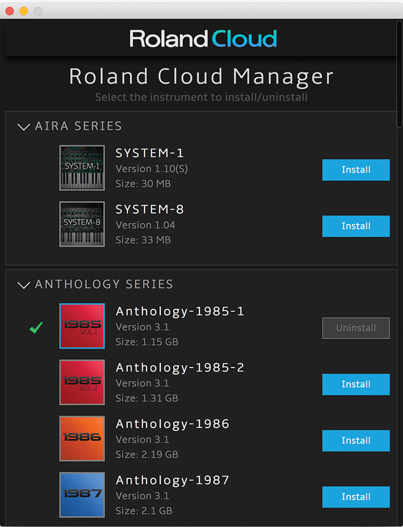 Make Music Online - Roland Cloud manager