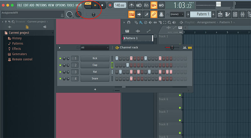 Working with Patterns in FL Studio 20 - Step 2