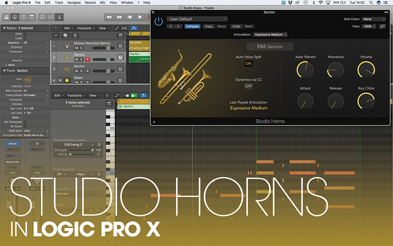 Studio Horns in Logic Pro X 