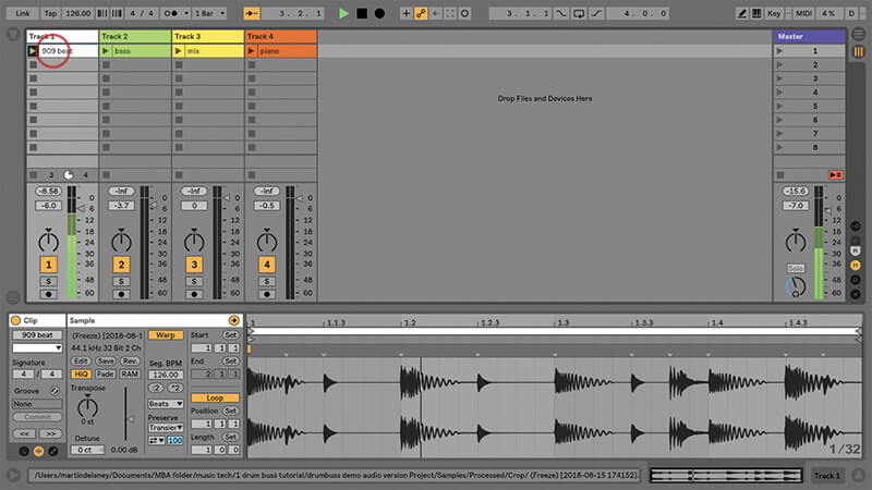Using the New Drum Buss in Ableton Live - Step 2