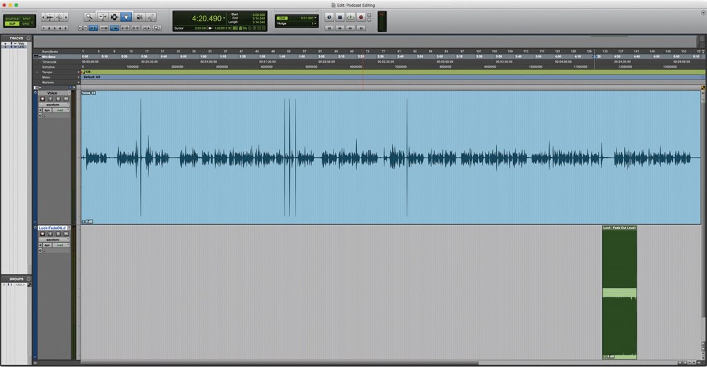 Professional podcast editing in Pro Tools