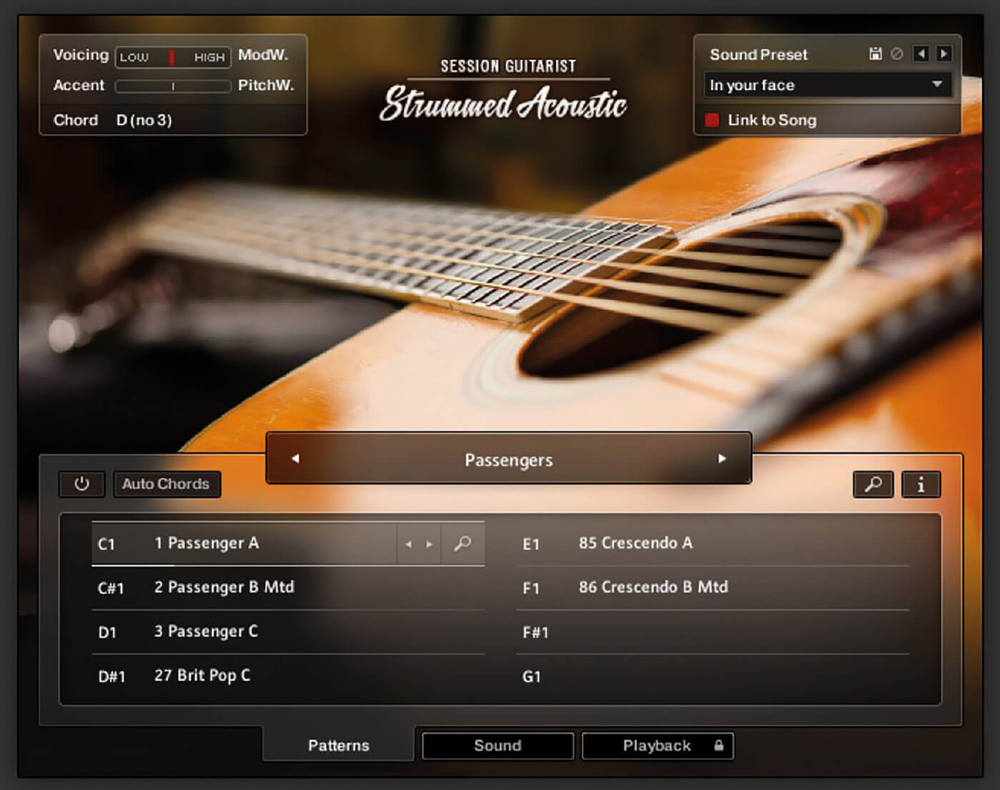 How to create a rock sound, Native Instruments Sessions Guitarist Strummed Acoustic