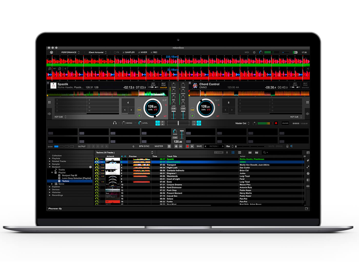 Beatport Link in Pioneer DJ Rekordbox laptop