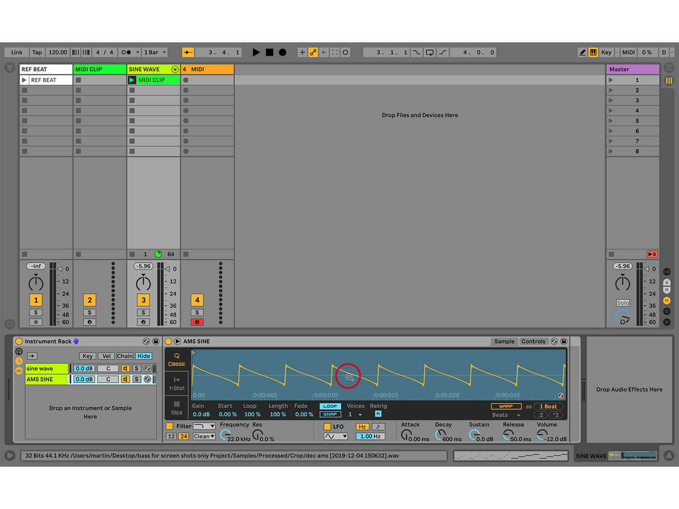 Building a Bass Part in Ableton Live 7