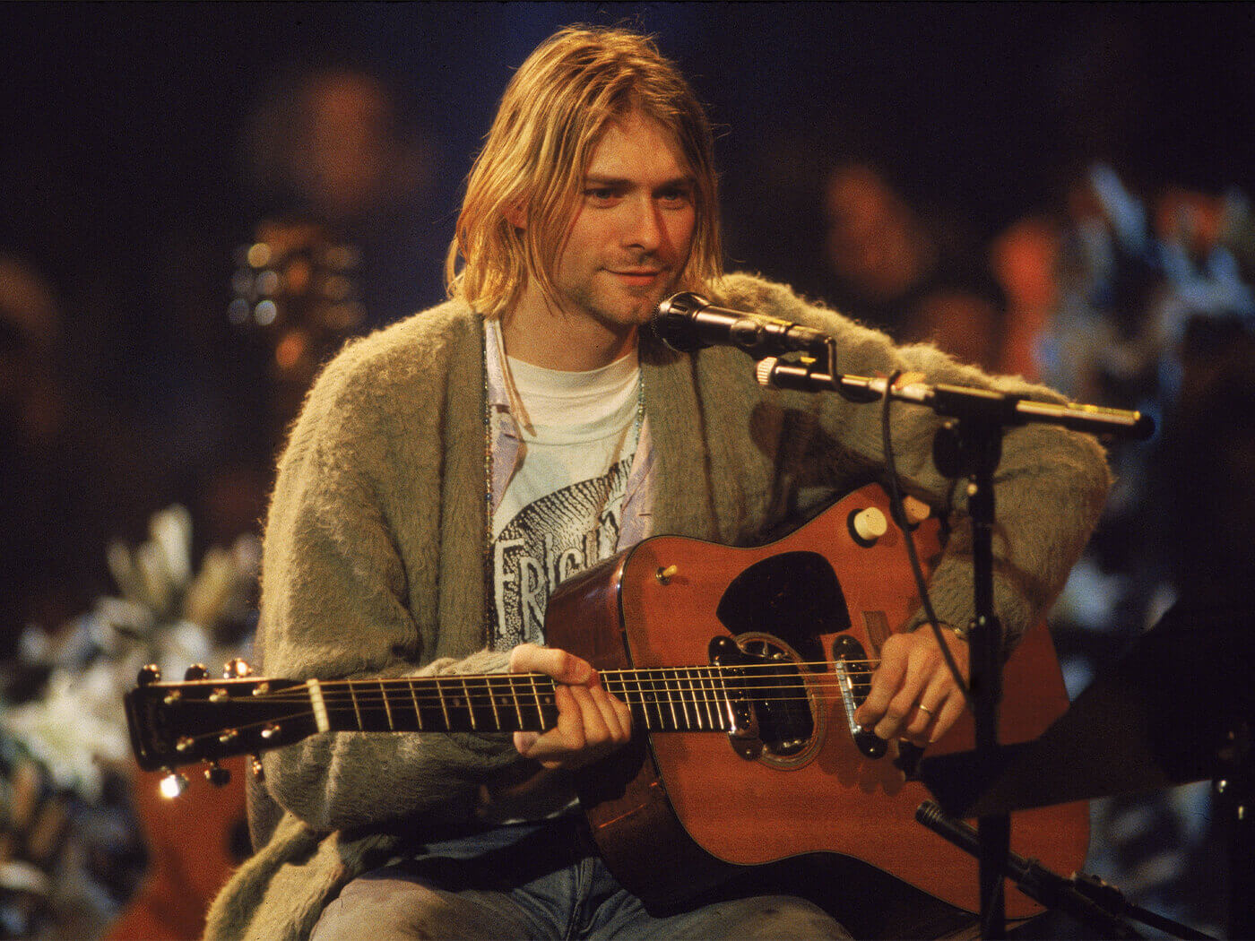 Kurt Cobain during MTV Unplugged performance