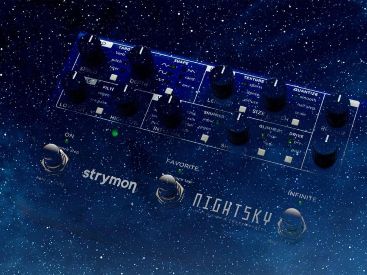 Strymon NightSky shines with a deep reverb that you can sequence