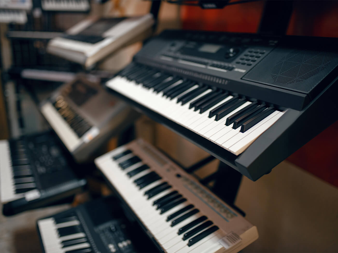 Synths in store display