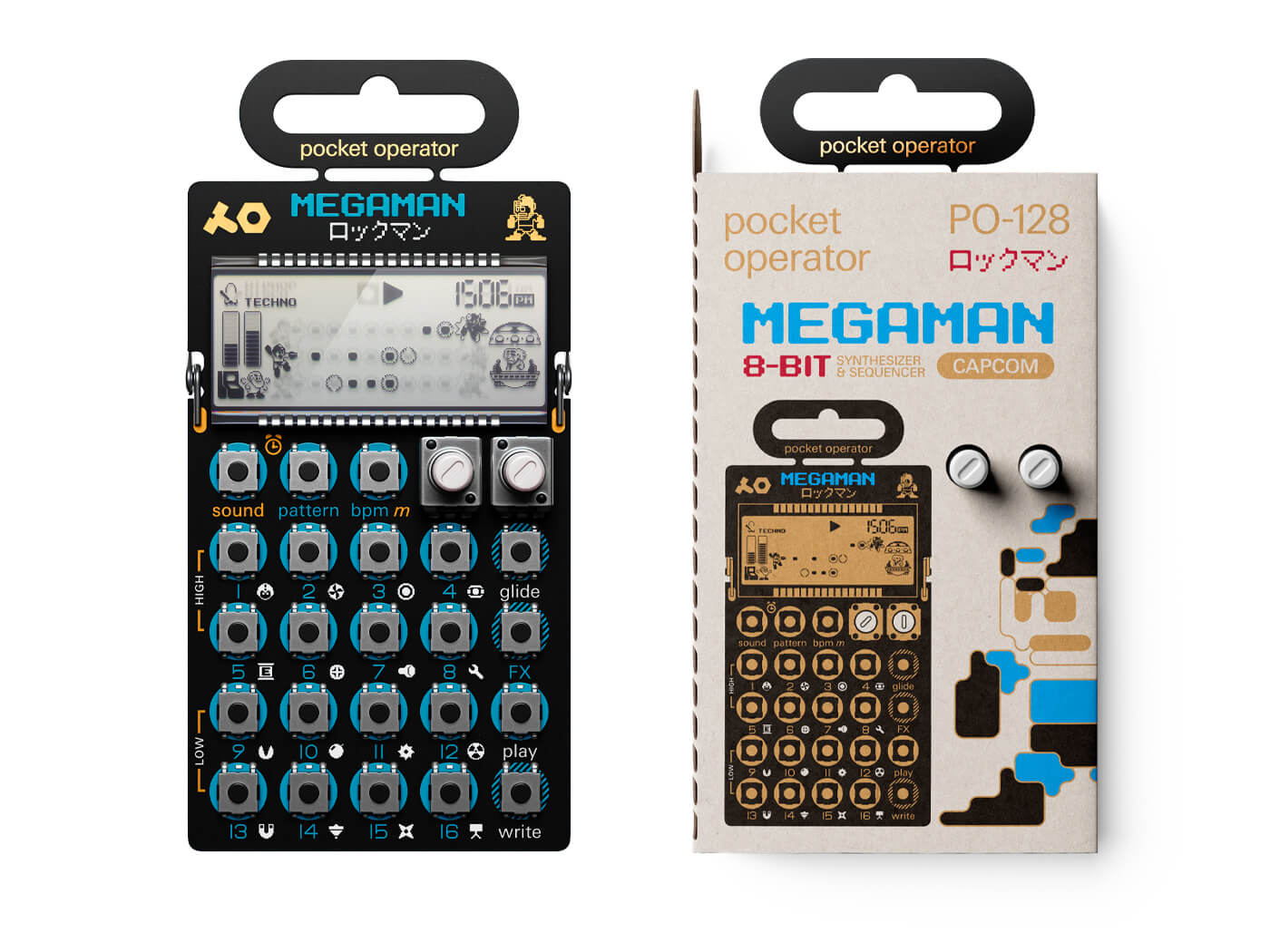 Teenage Engineering Pocket Operator PO-128 Mega Man Programmable 8-Bit Synthesizer and Sequencer 