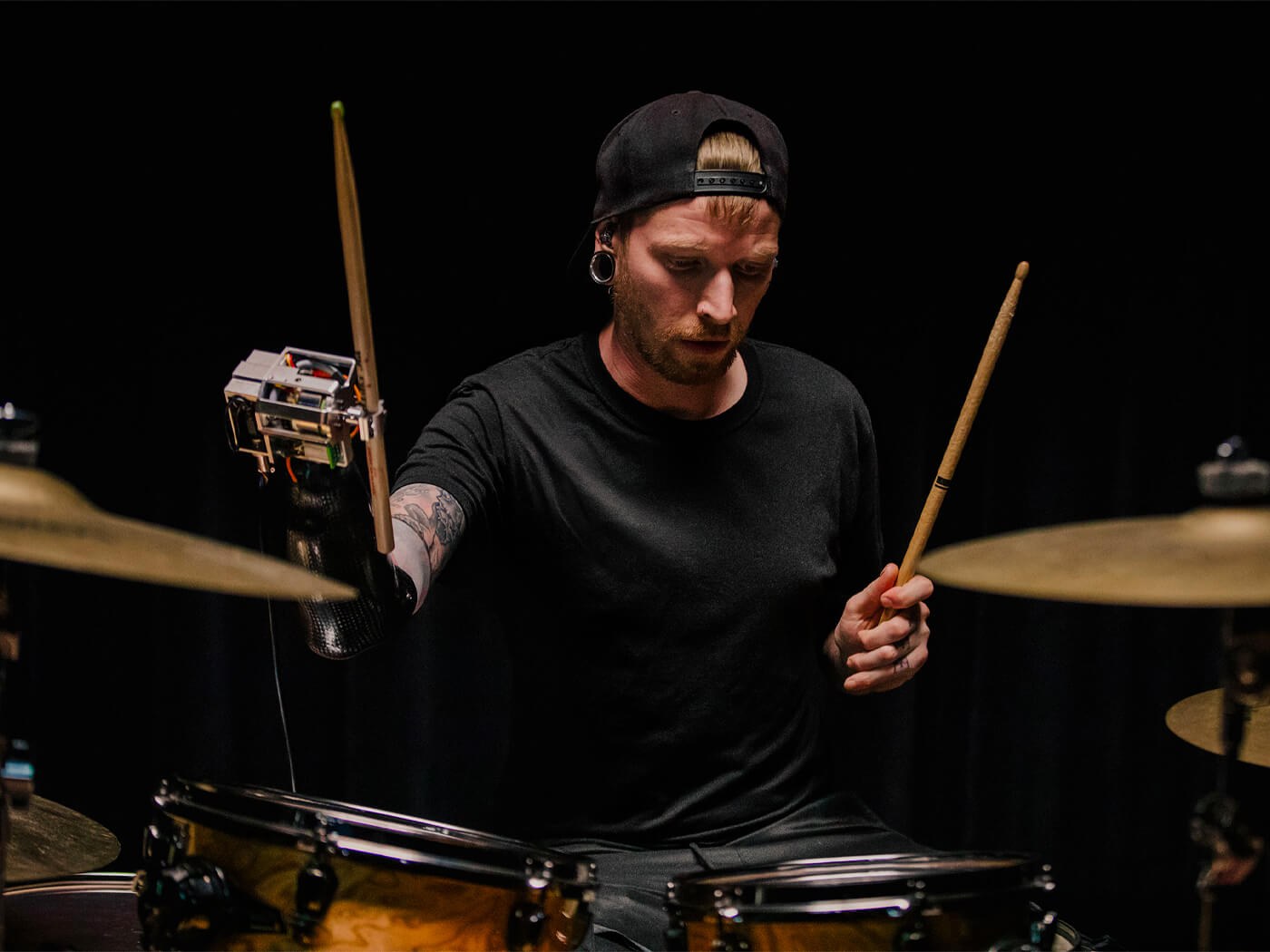 Jason Barnes drumming