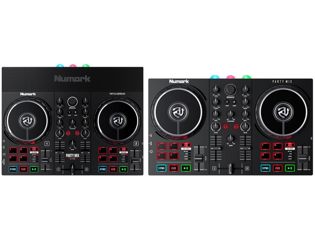 Numark's Party Mix II and Party Mix Live are DJ controllers with a