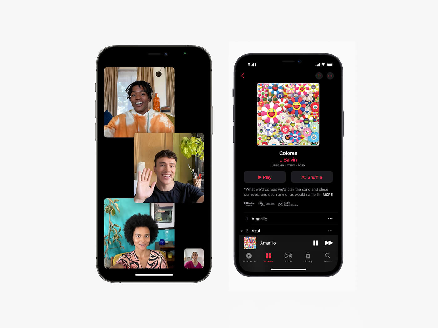 FaceTime and Apple Music