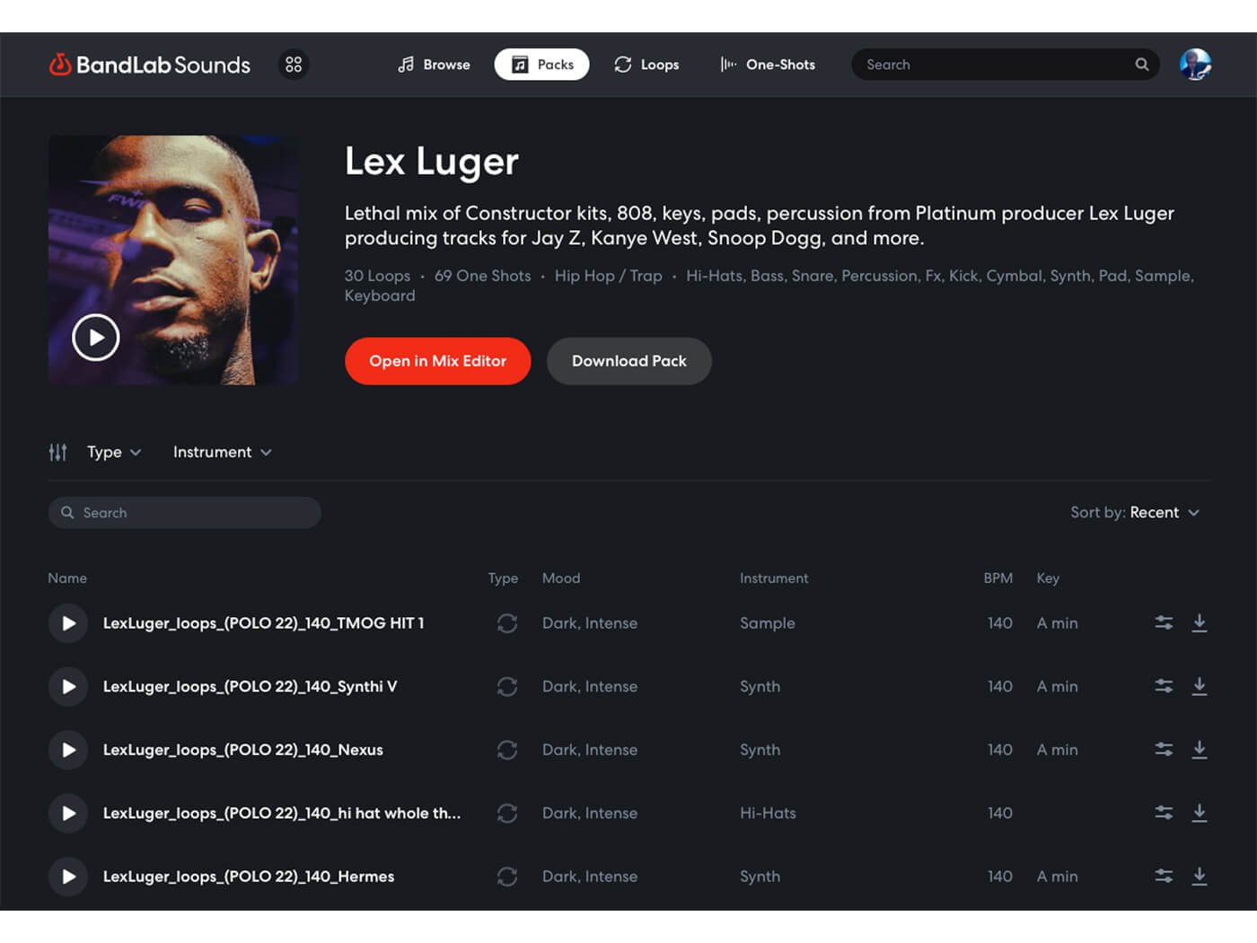 Bandlab Sounds - Lex Luger