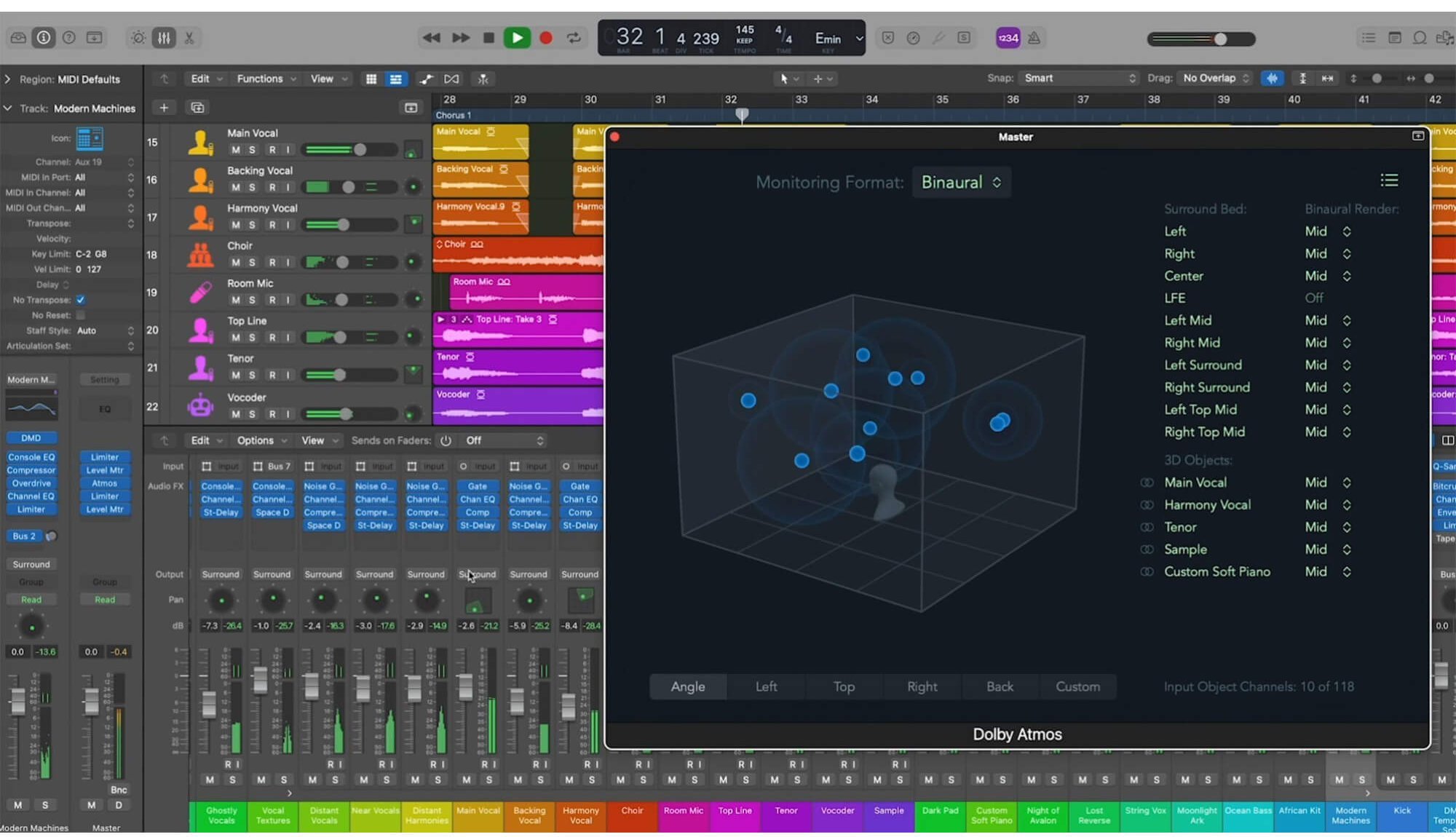 Apple Logic Pro Spatial Audio Dolby Atmos