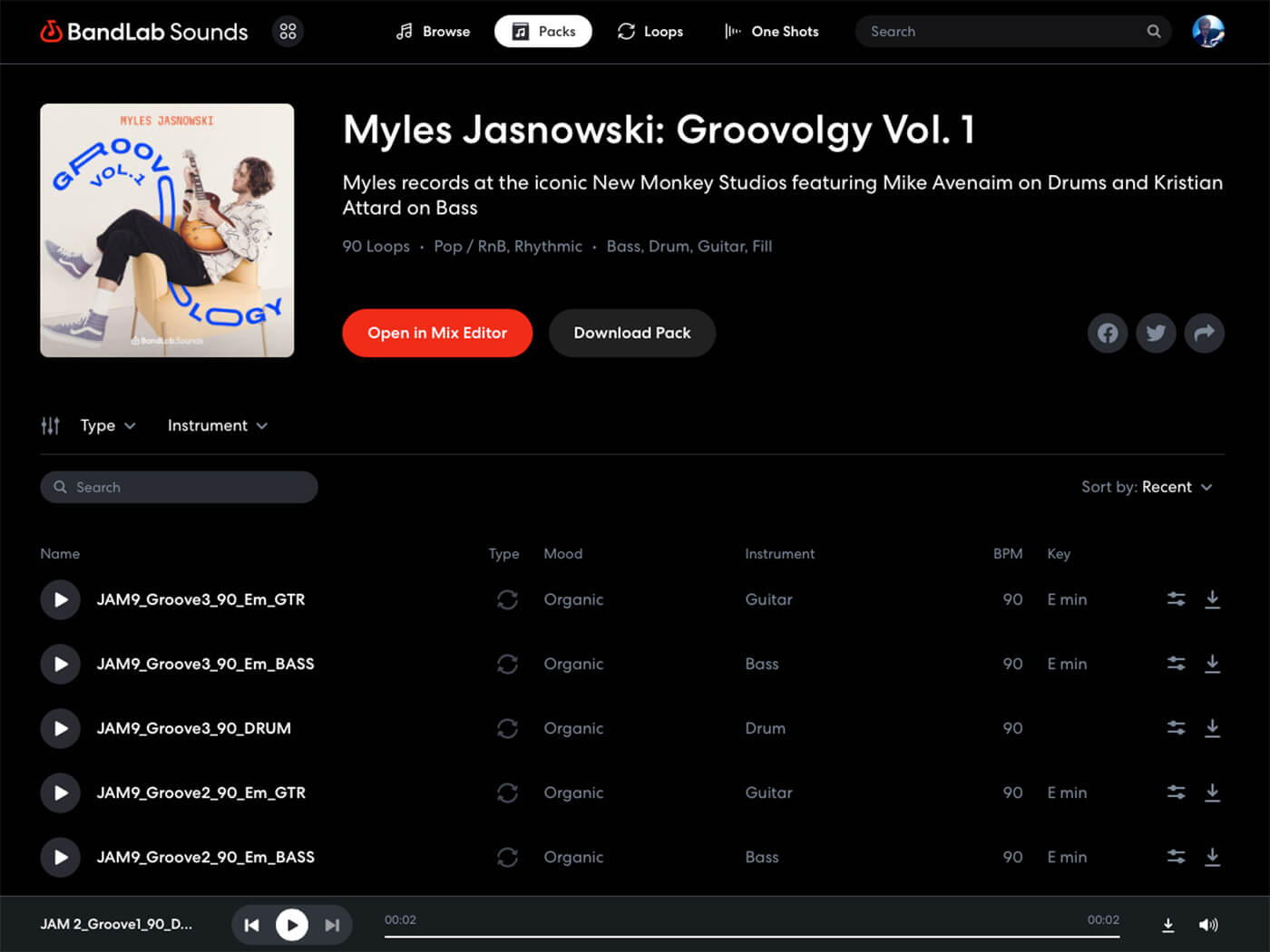 BandLab Sounds - Myles Jasnowski: Groovology Vol.1