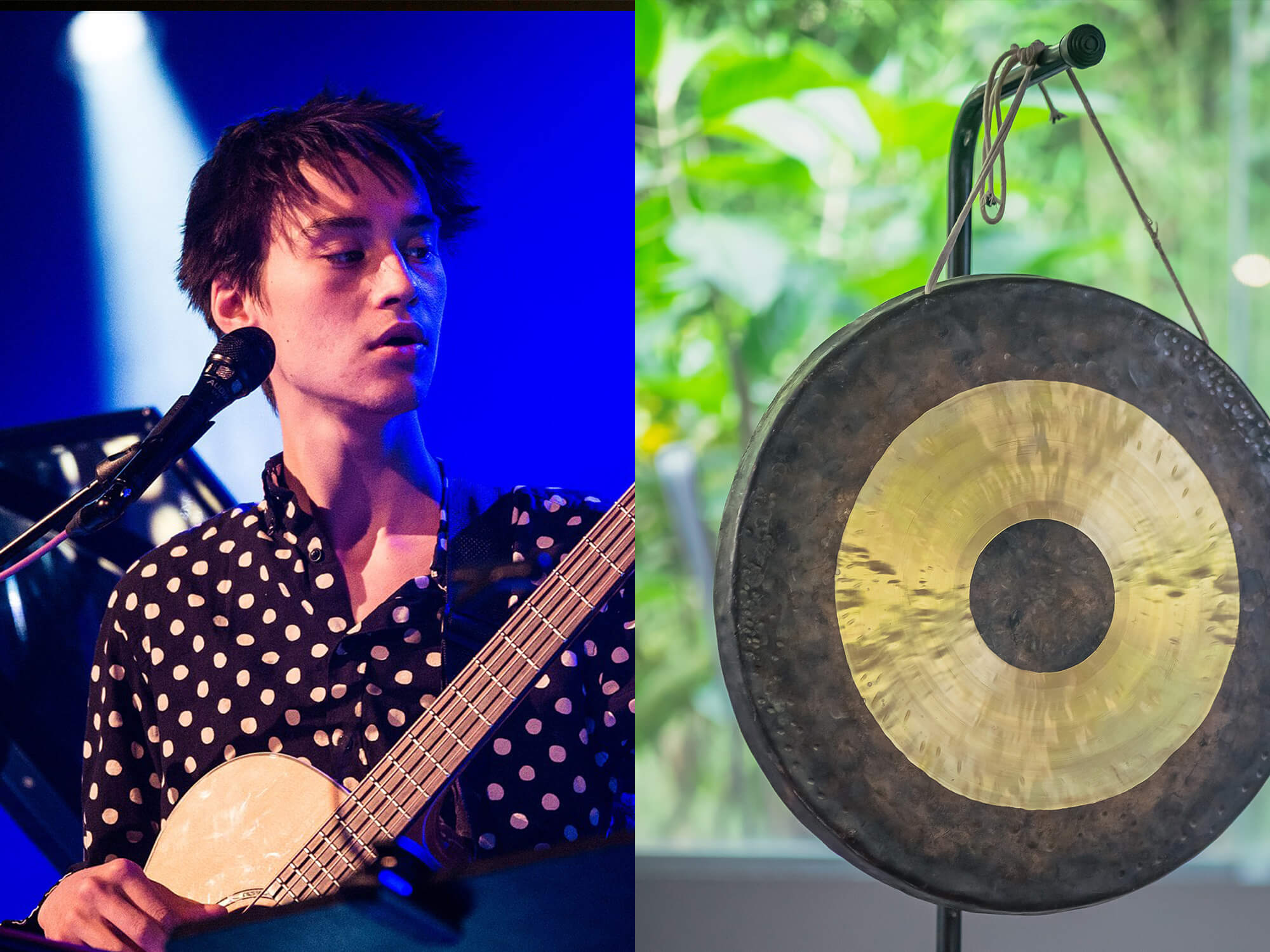 Jacob Collier and gong