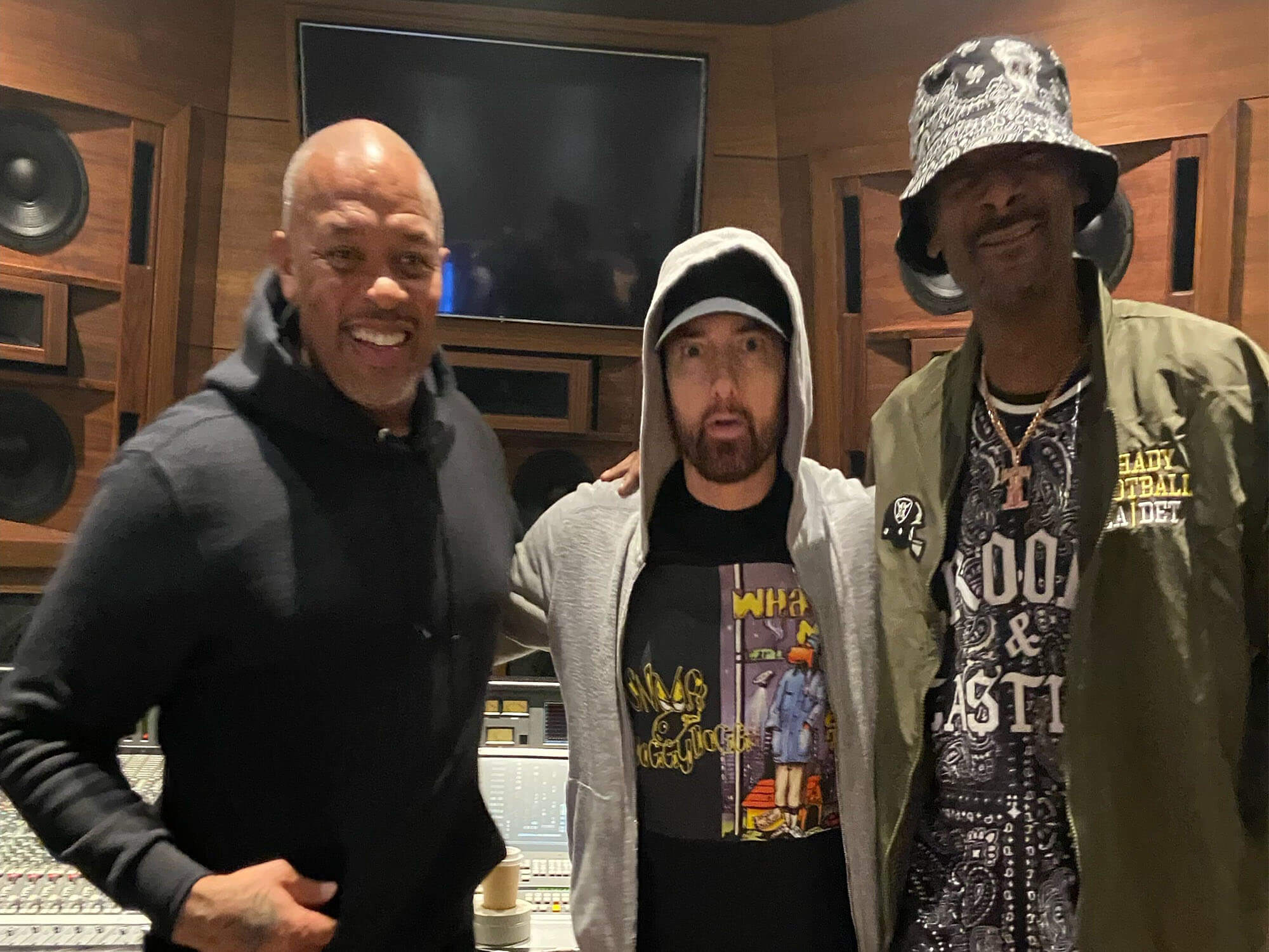 Dr. Dre, Eminem and Snoop Dogg
