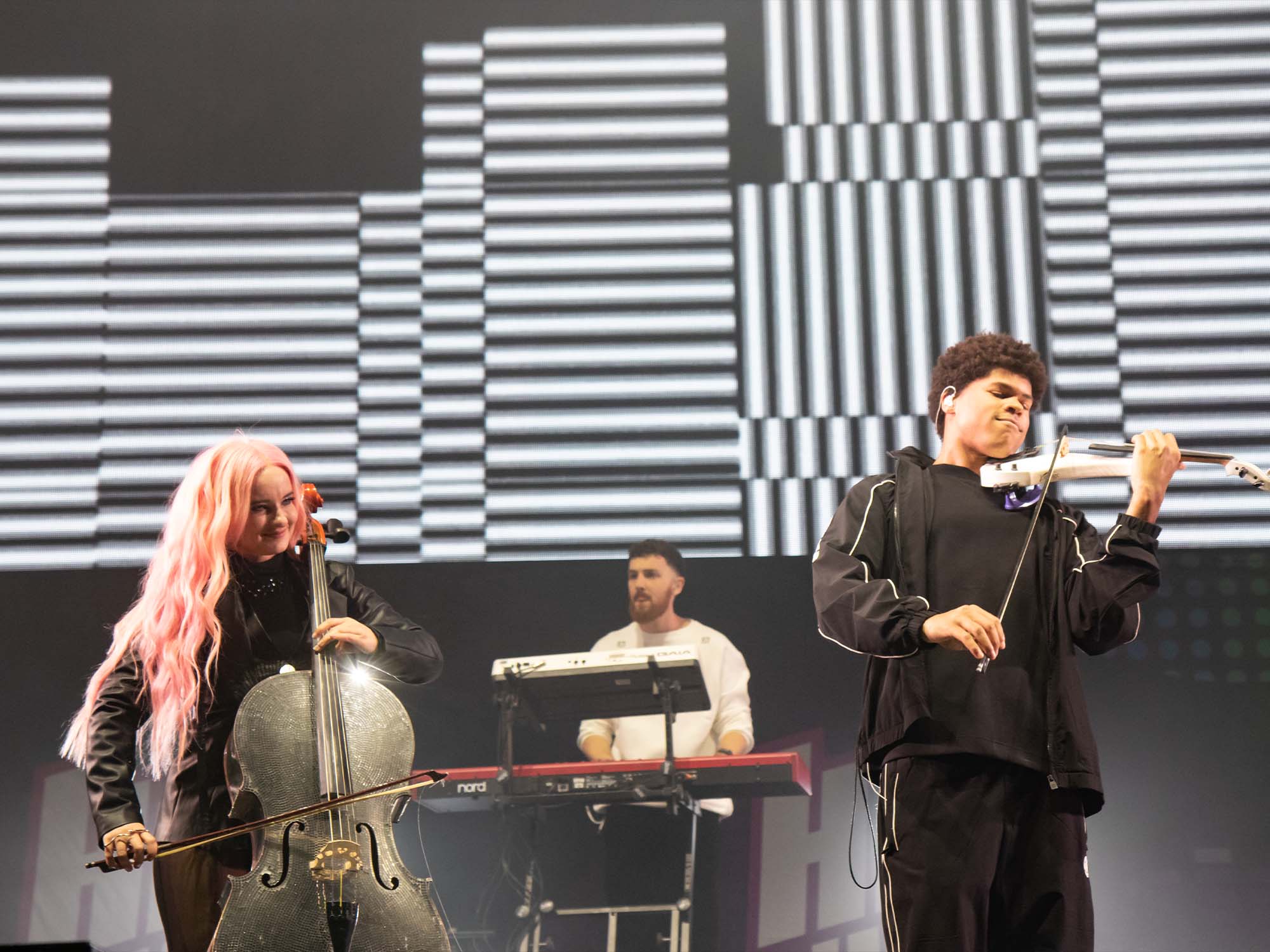Clean Bandit performing live on stage