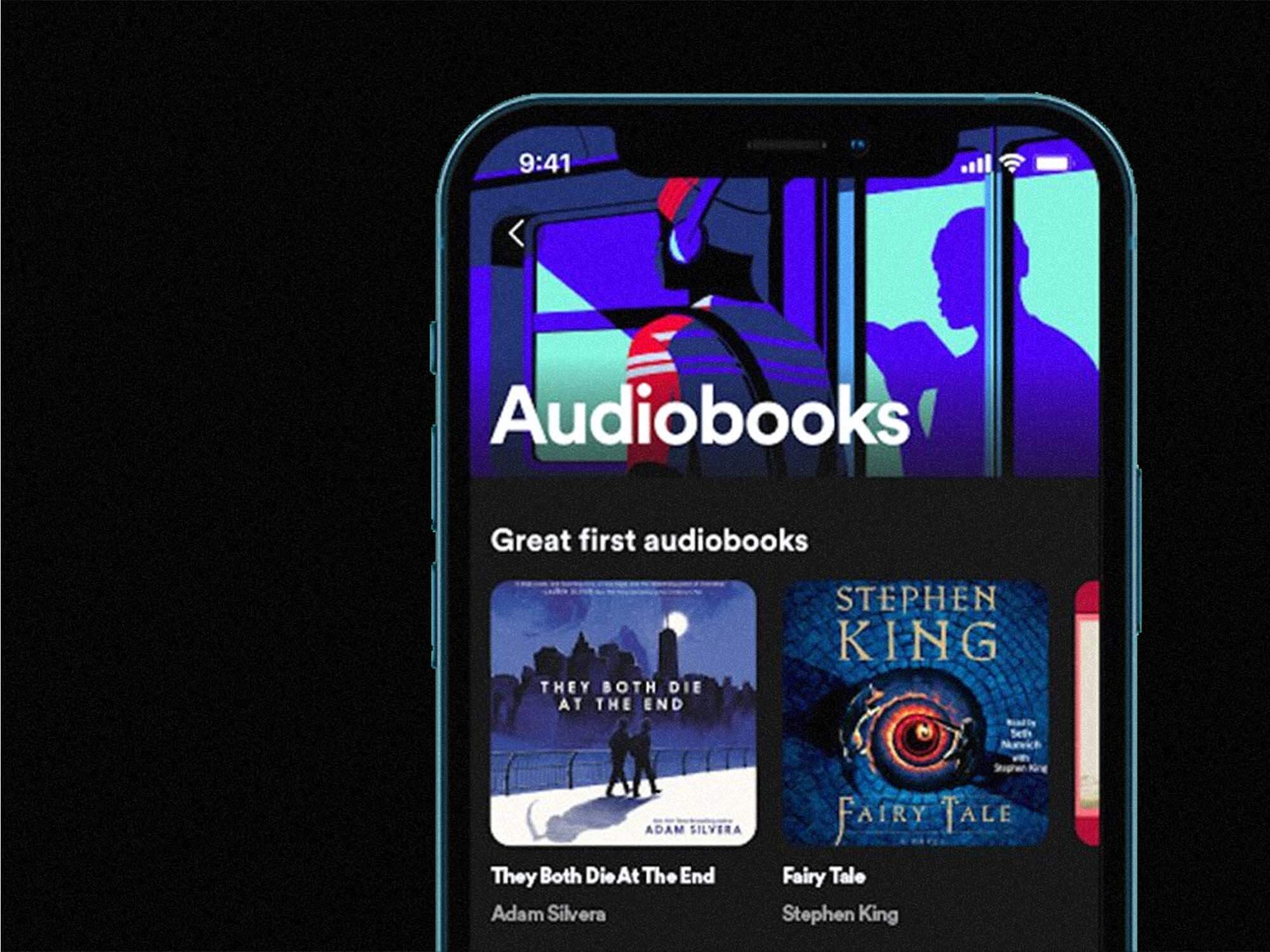 Spotify Audiobooks app on mobile screen