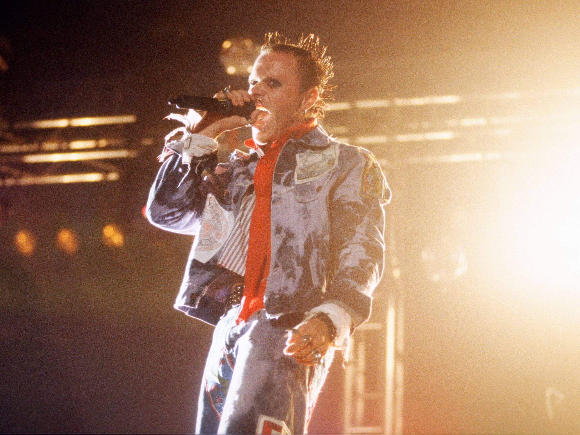The Prodigy's Keith Flint performing onstage