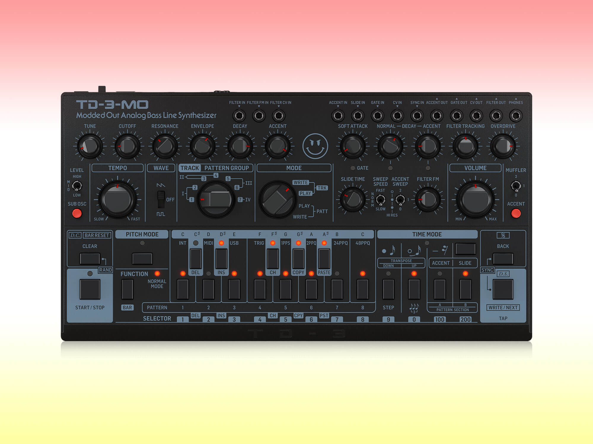 Behringer's 303 clone, the TD-3-MO, gets black and red makeover