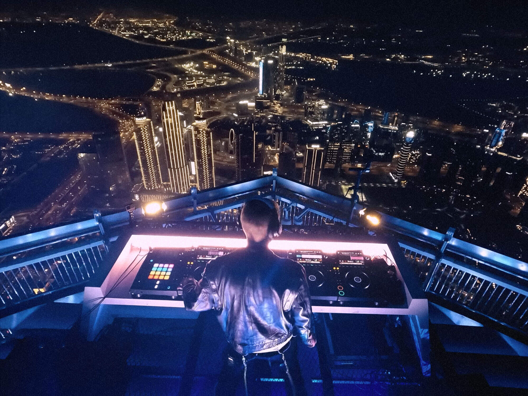 Armin Van Buuren DJs atop Burj Khalifa