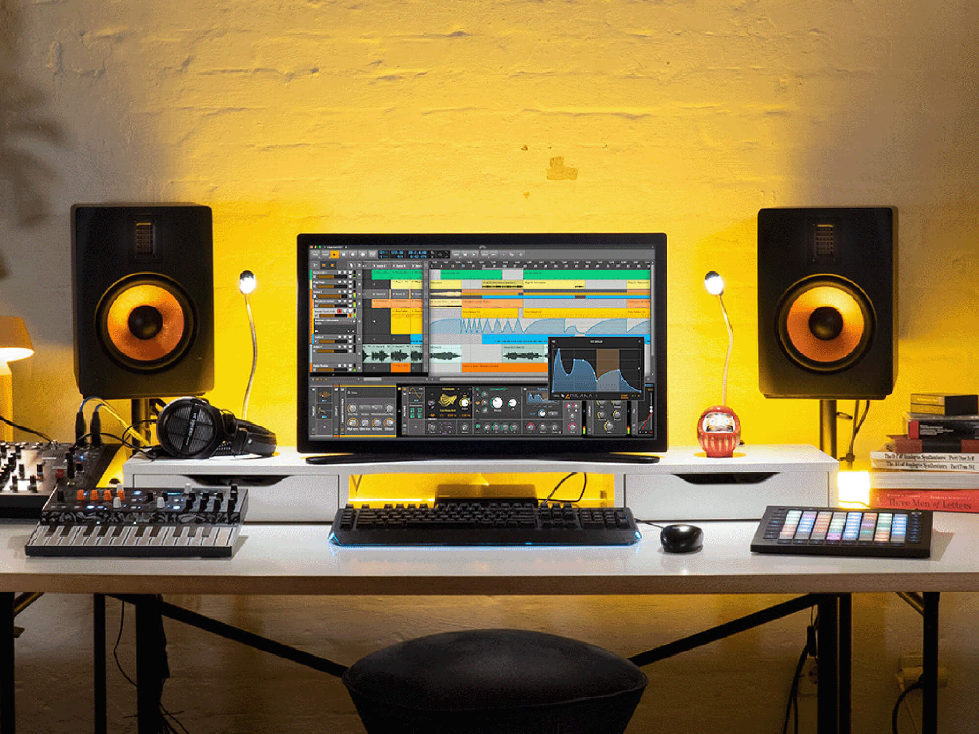 Desk set-up with Bitwig Studio 5
