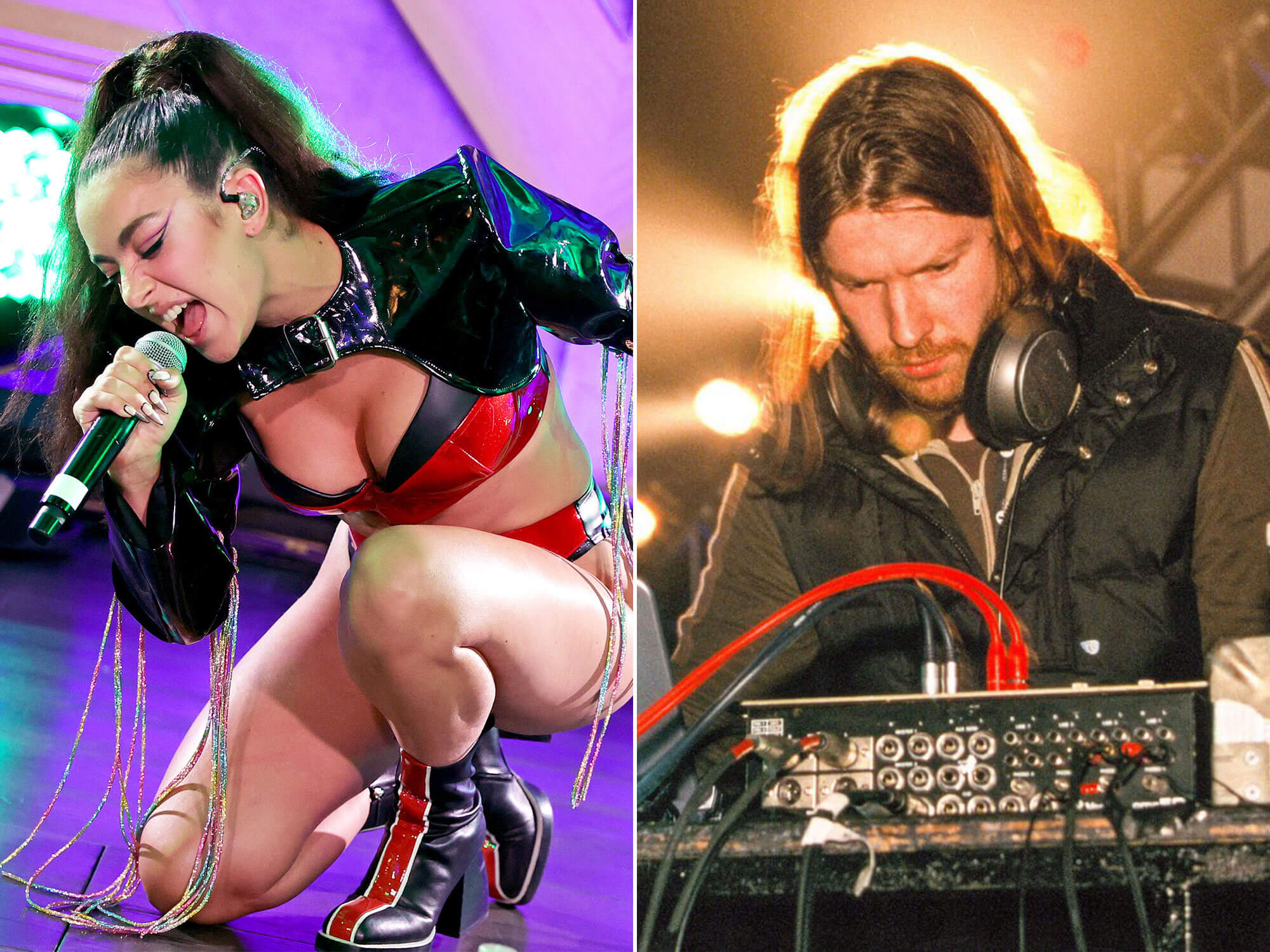 [L-R] Charli XCX and Aphex Twin