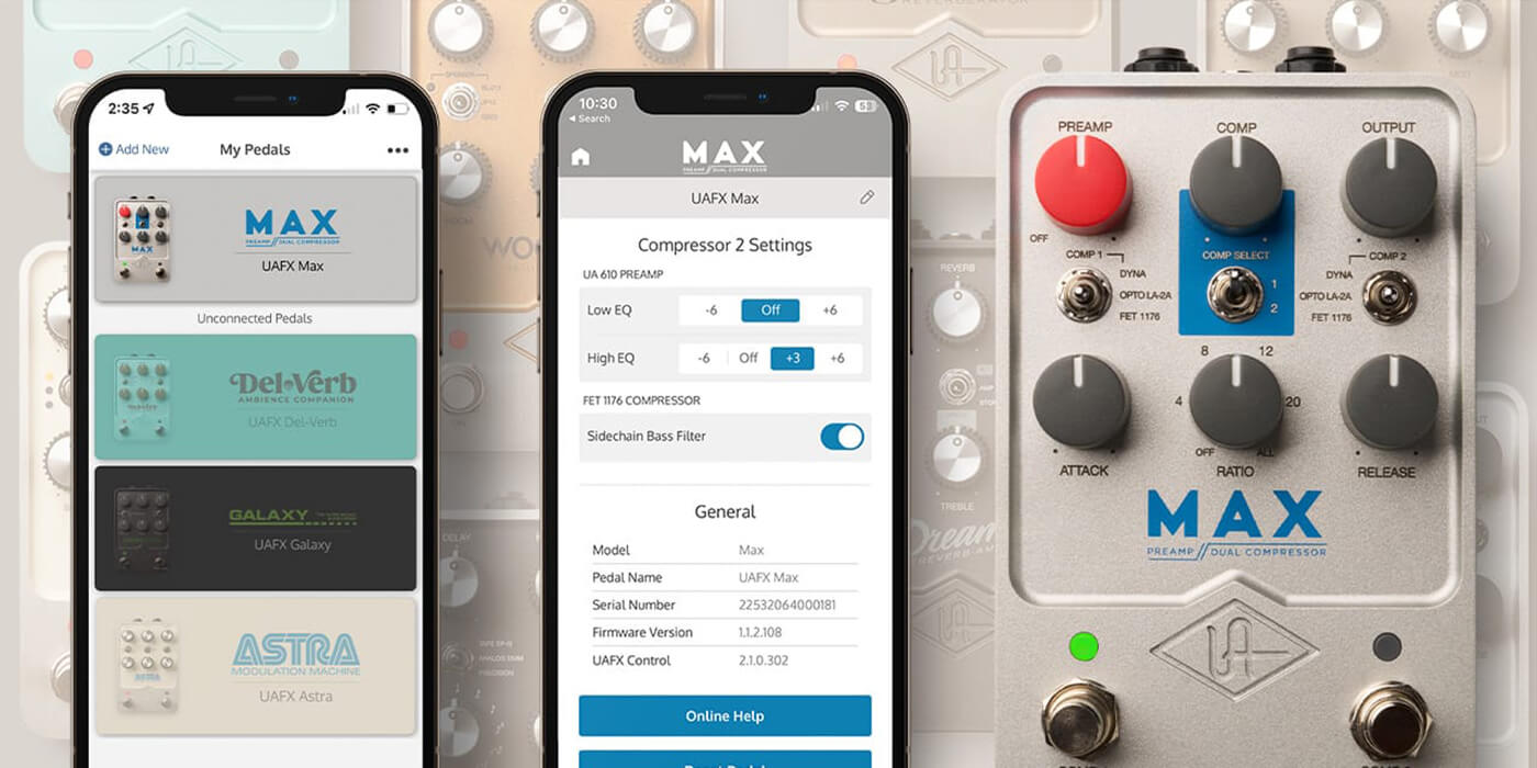 Universal Audio’s UAFX Max compression pedal and app