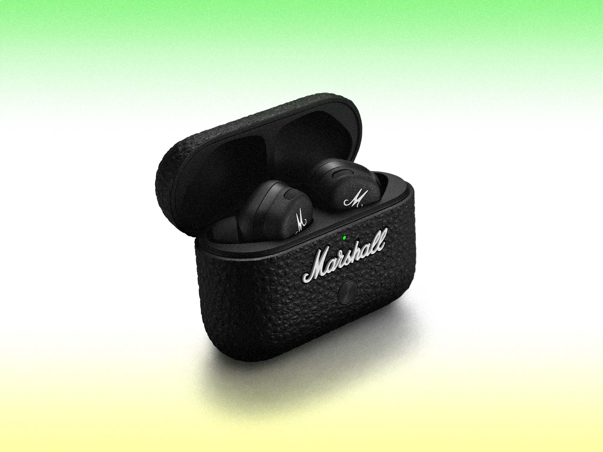 Marshall Motif II buds in a branded case