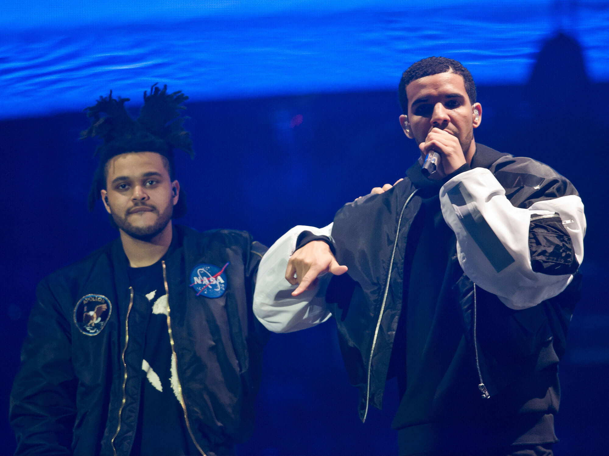 [L-R] The Weeknd and Drake