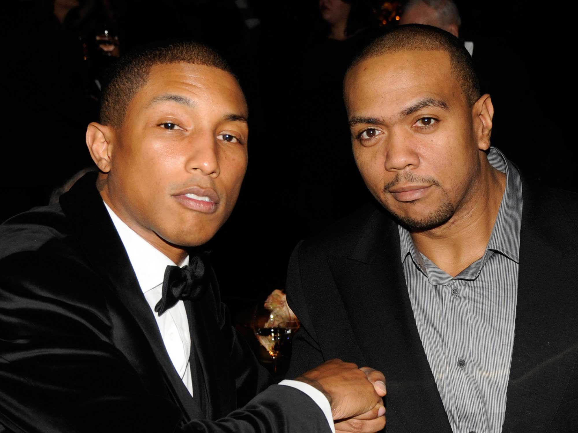 Pharrell Williams and Timbaland inside Madonna and Gucci Host "A Night to Benefit Raising Malawi and UNICEF" at the United Nations on February 6, 2007 in New York City