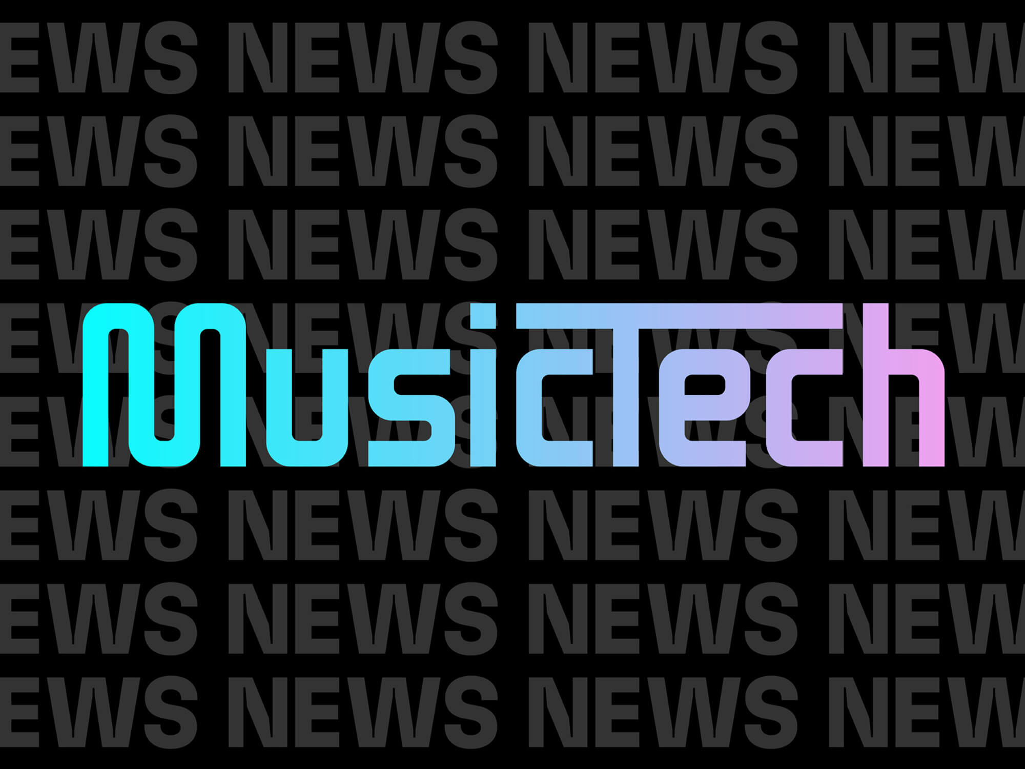 The MusicTech logo with the word "news" repeated in the background