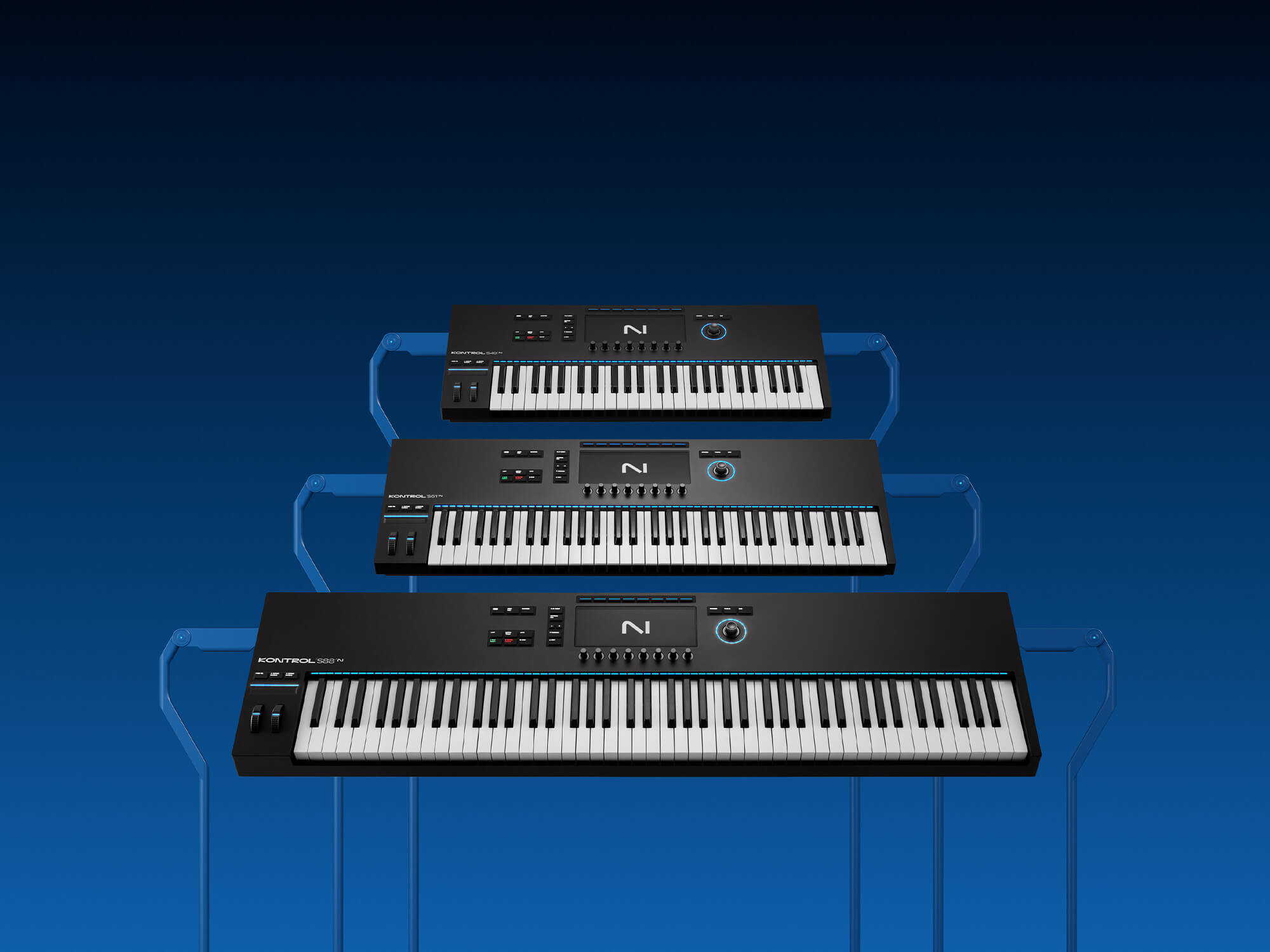The S-Series MK3 models with a blue background. They're shown in a tier with the smallest and most affordable at the top.