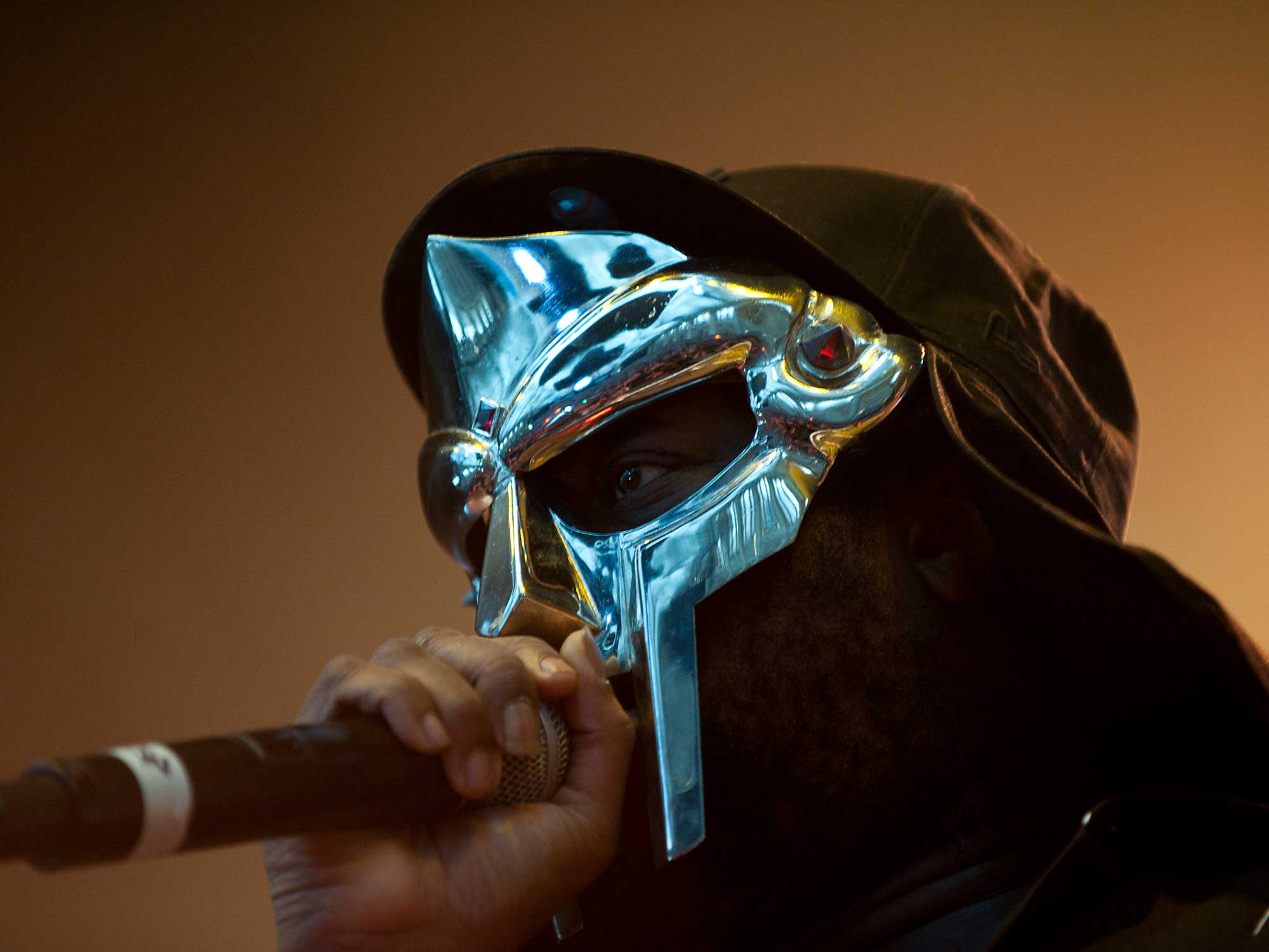 MF DOOM performs on day one of 'I'll Be Your Mirror' at Alexandra Palace on July 23, 2011 in London, England.