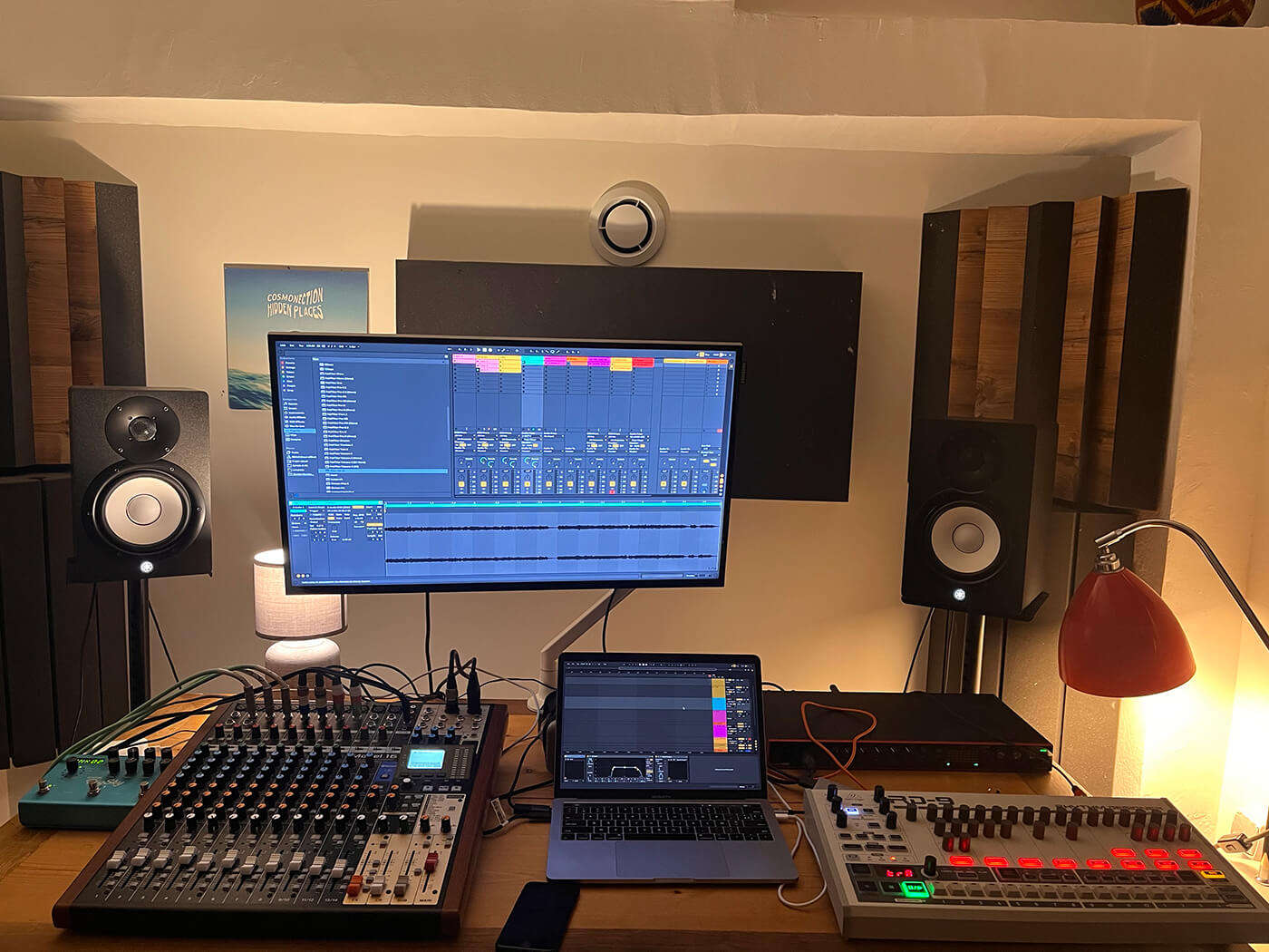 Maison Blanche’s mixing desk in his studio