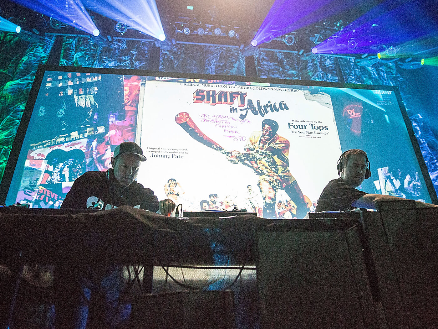 DJ Shadow and Cut Chemist performing in 2014, photo by Rick Kern/WireImage via Getty Images