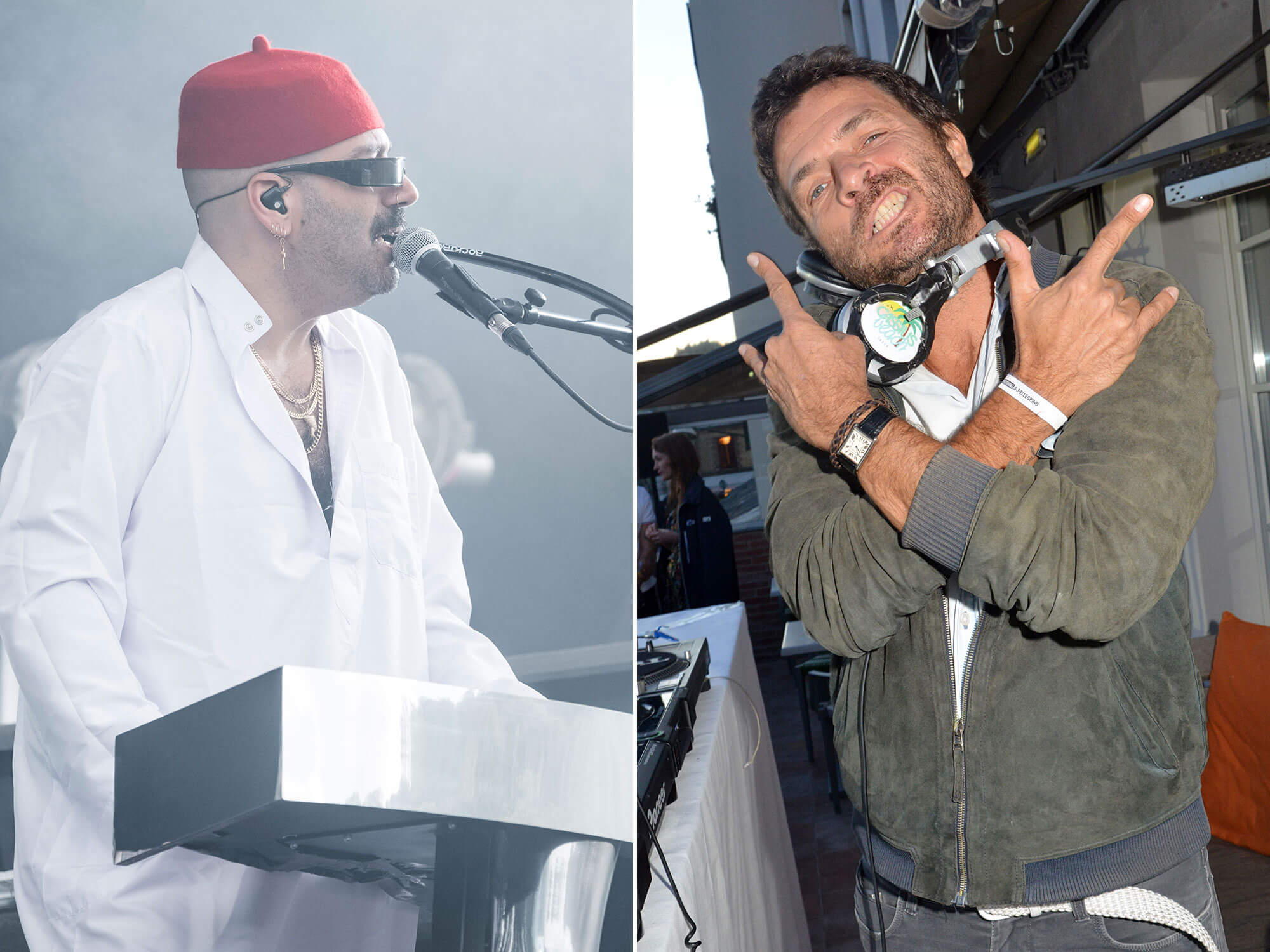 [L-R] P-Thugg of Chromeo and Philippe Zdar