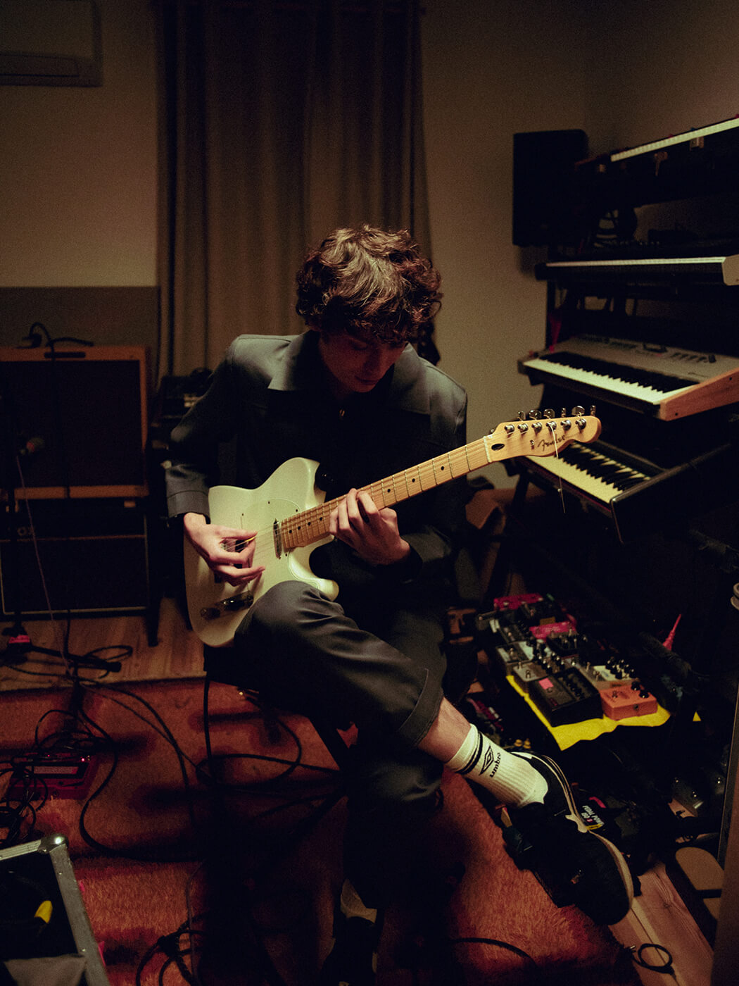 Porij’s Jacob Maguire in the studio, photo by Zak Watson