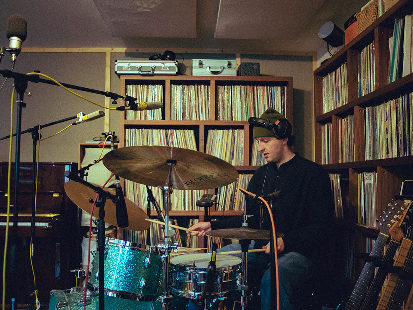 Porij’s Nathan Carroll in the studio, photo by Zak Watson