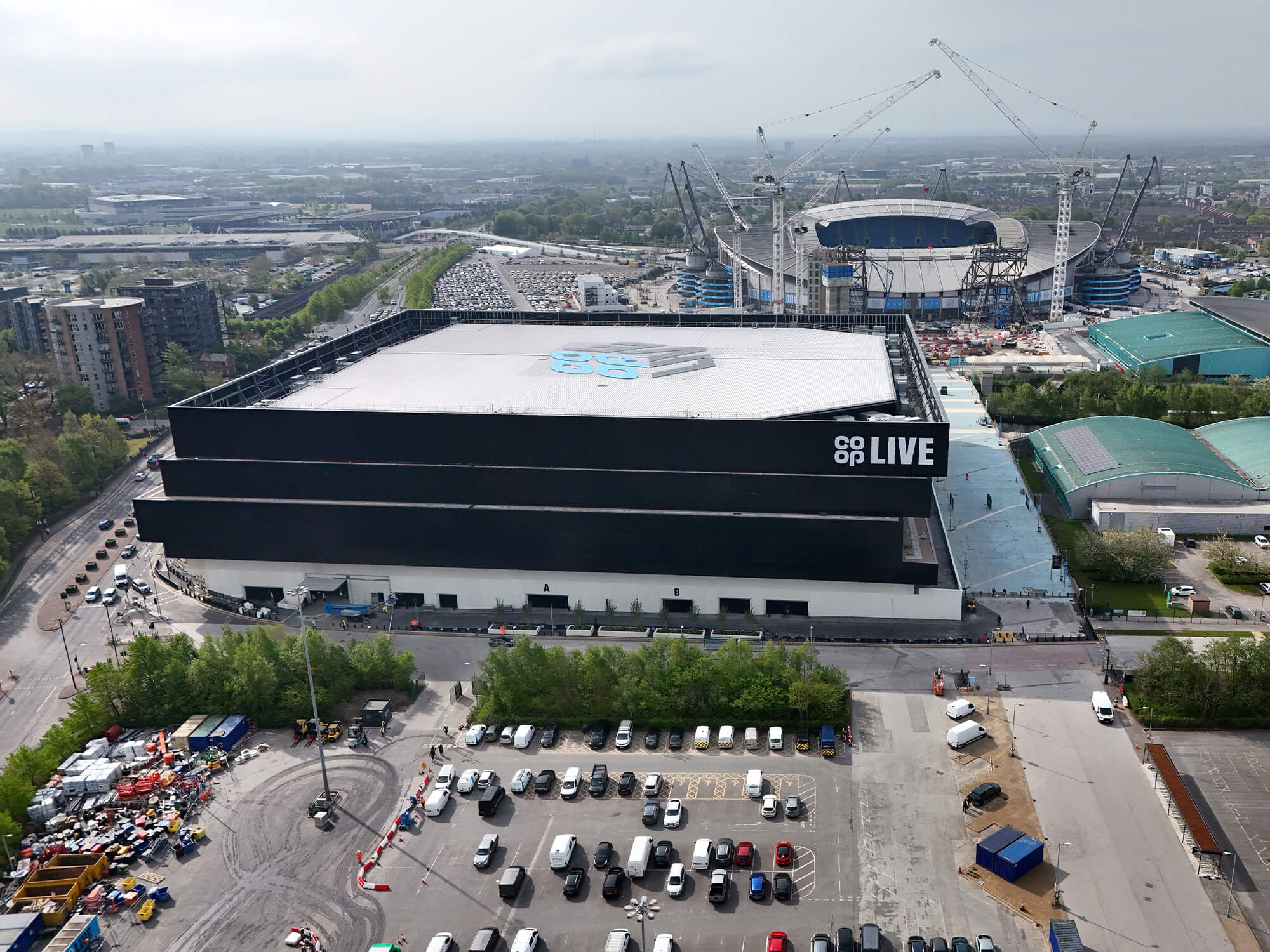 A photo of the Co-op Live venue taken from above